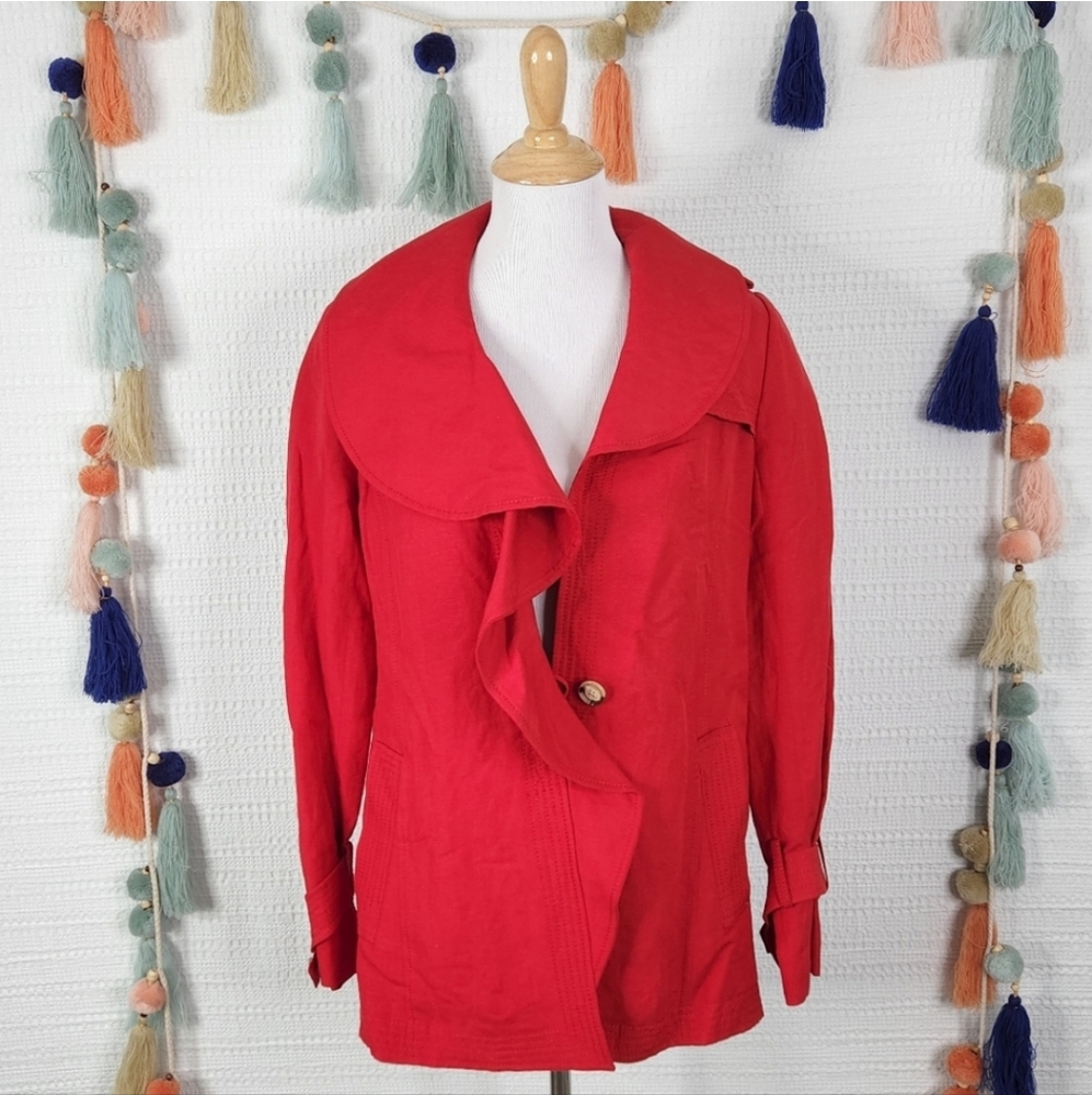 Banana Republic Ruffle Trench Coat